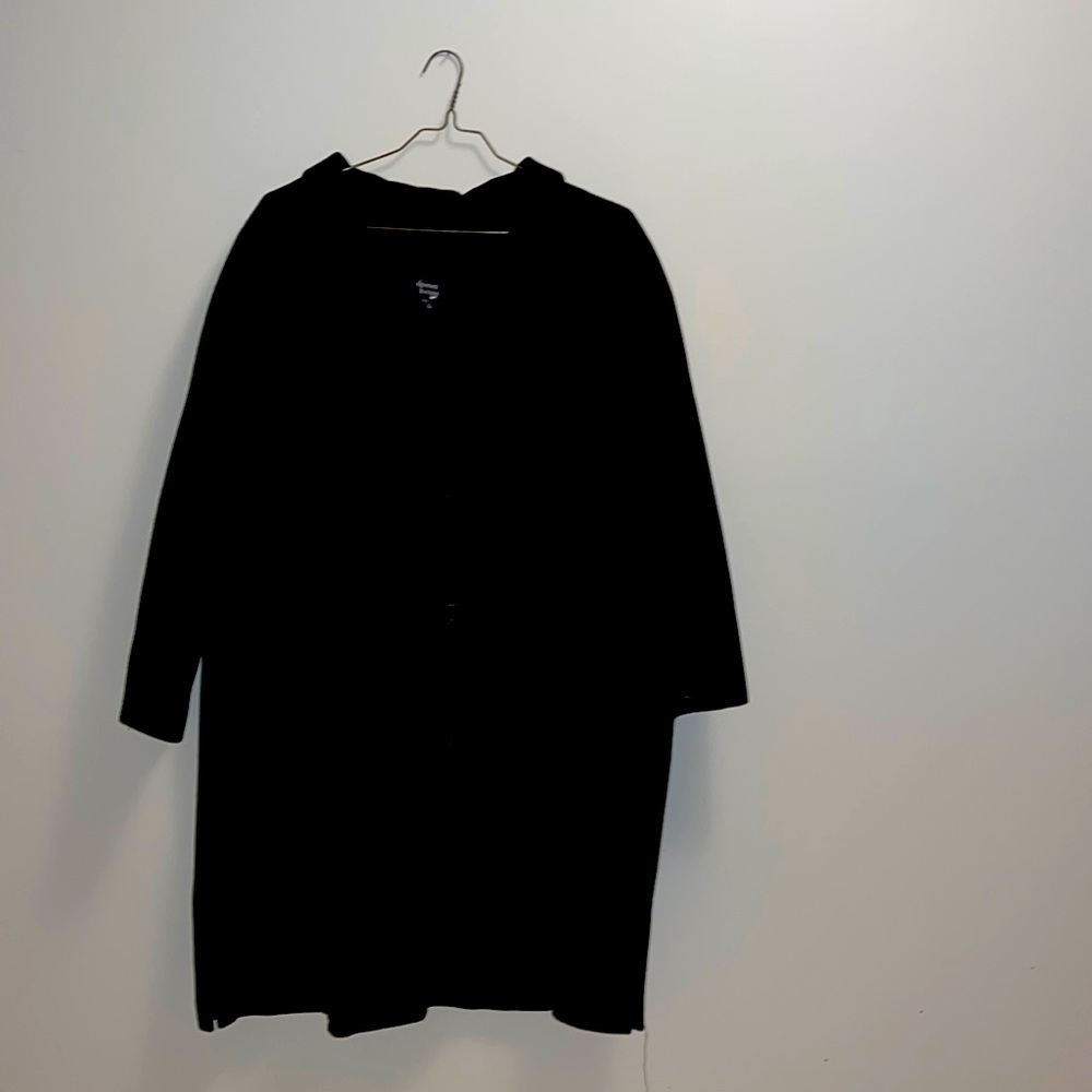 Classy Black Winter Coat, Size 3x by Dennis Basso